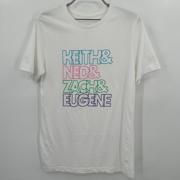 The Try Guys White Names List Graphic T-Shirt sz S Small Merch Tee Youtube NEW - Picture 1 of 5